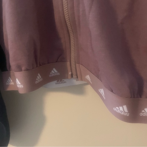 Adidas Two Tone Zip Up Cropped Hood Jacket - Picture 6 of 11